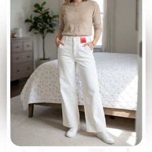 SPANX Cream Flare Jeans
